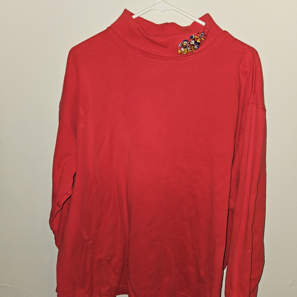Vintage Mickey & Co Red Turtleneck Sweater